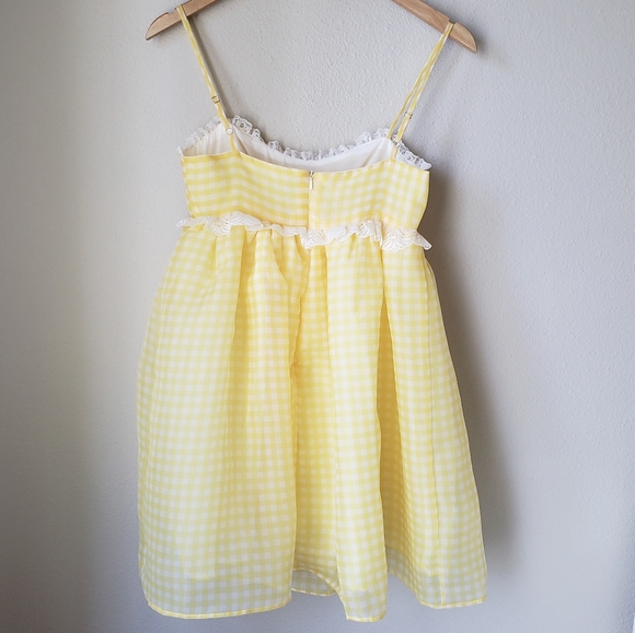 ❗SOLD OUT❗Organza Spaghetti Strap Puff Babydoll Dress - Picture 9 of 16